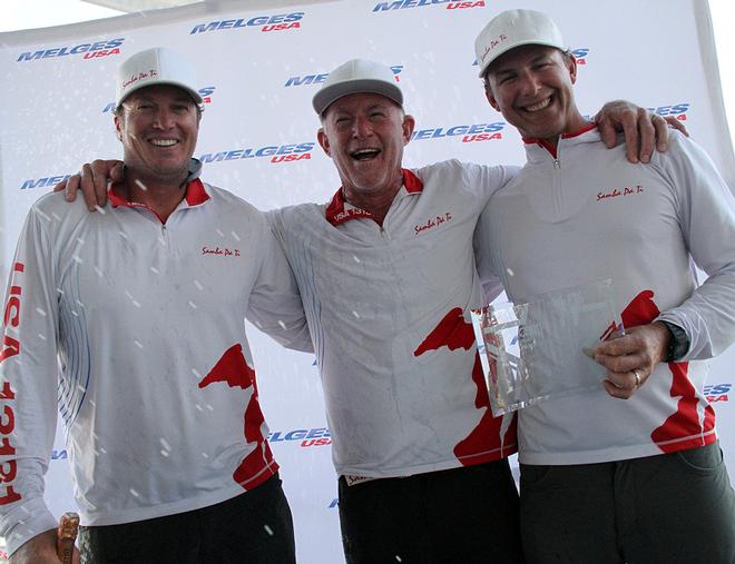 2015 Audi Melges 20 Melges Rocks Champions, Samba Pa Ti — (From left to right: Jeff Reynolds, Helm John Kilroy, Jr. and tactician Bill Hardesty) - Audi Melges 20 2015 Melges Rocks Regatta © 2015 JOY | IM20CA